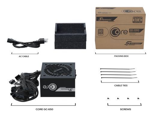 Блок живлення ATX 650W SEASONIC (CORE GC-650 ATX31) [504171]