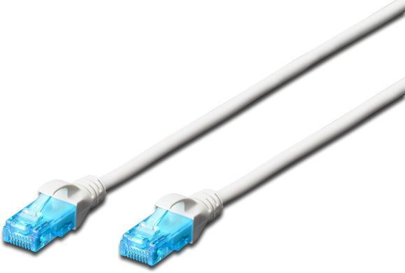 Патч-корд DIGITUS CAT 5e UTP, 0.5м, AWG 26/7, CCA, PVC, сірий (DK-1512-005) [109740]