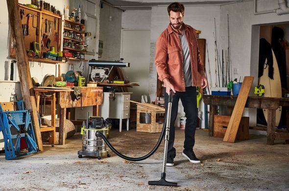 Пилосос акумуляторний професійний Ryobi ONE+ R18WDV-0 18В 82Вт 11.4кПа контейнер 18л 4.7кг без АКБ та ЗП (5133004724) [105593]