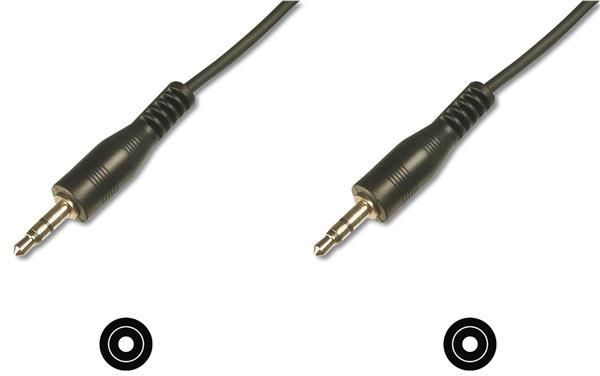 Кабель DIGITUS jack 3.5 > jack 3.5 (M/M), 1.5м, чорний (AK-510100-015-S) [108483]