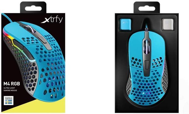 Миша Xtrfy M4, USB-A, RGB, Miami Blue (XG-M4-RGB-BLUE) [103943]