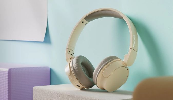 Навушники On-ear Philips TAH3209 BT 5.3, Wireless, Mic, Бежевий (TAH3209BG/00) [107443]