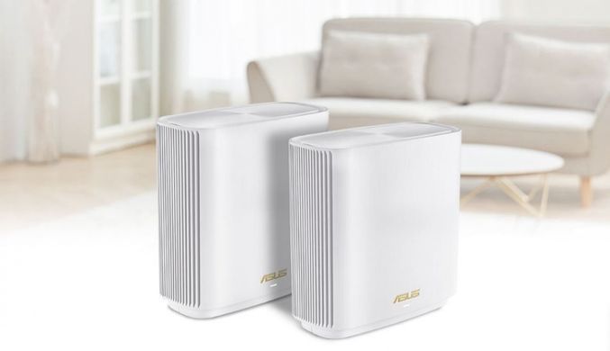 Система WiFi-Mesh ASUS ZenWiFi XT9 AX7800, 3xGE LAN, 1x2.5GE WAN, 1xUSB 3.2, 2 мод, білий (90IG0740-MO3B40) [104556]