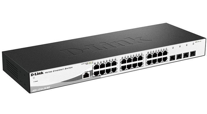 Комутатор D-Link revB 24x1G, 4xSFP, L2 (DGS-1210-28/ME) [104834]