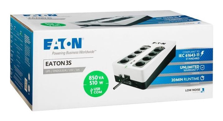 Джерело безперебійного живлення Eaton 3S 850 DIN (3S850D) [500627]