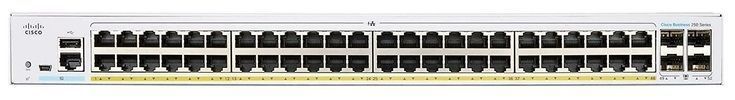 Комутатор Cisco CBS220 48хGE, PoE, 4x1G SFP, Smart (CBS220-48P-4G-EU) [105093]