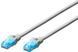 Патч-корд DIGITUS CAT 5e UTP, 0.5м, AWG 26/7, CCA, PVC, сірий (DK-1512-005) [109740], фото 1