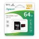 Карта пам'яті Apacer microSD 64GB C10 UHS-I R100MB/s + SD (AP64GMCSX10UB-R) [108942], фото 3