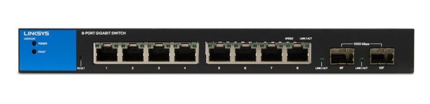 Комутатор Linksys LGS310C 8xGE, 2xSFP, Керований L2 (LGS310C-EU) [14965]
