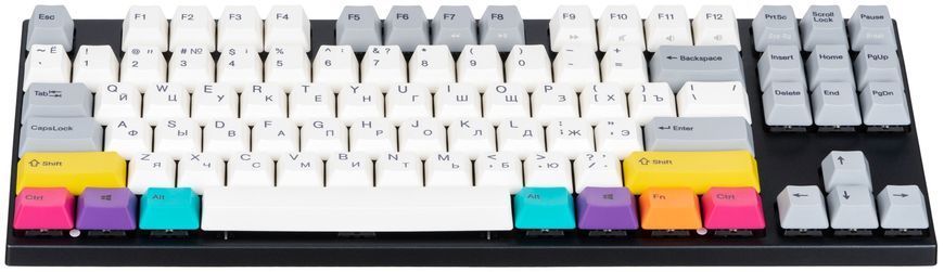 Клавіатура механічна Varmilo APT87 CMYK, C-TK Red, WL/USB-A, White Led (A92A024D4A5A17A007) [110372]