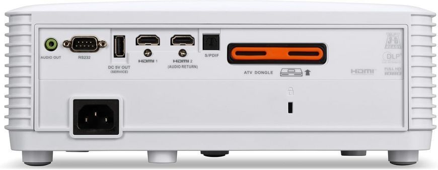 Проєктор домашнього кінотеатру Acer Vero HL6510ATV FHD, 5000 lm, LASER, 1.15-1.5, Android TV (MR.JWT11.005) [108640]