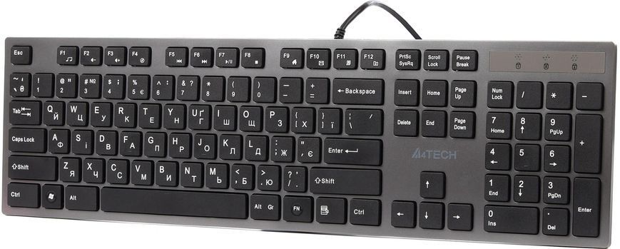 Клавiатура A4Tech KV-300H Grey/Black (KV-300H USB (Grey+Black)) [605889]