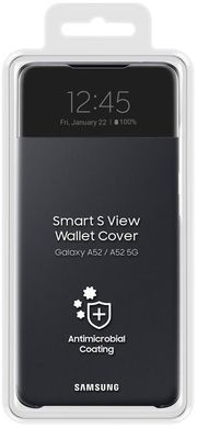 Чохол-книжка Samsung S View Wallet Cover для Samsung Galaxy A52 SM-A525 Black (EF-EA525PBEGRU) [602933]