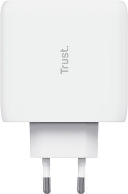 Зарядний пристрій мережевий Trust Maxo 65Вт, 2xUSB-C PD, білий (25381_TRUST) [108416]