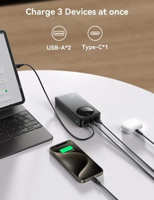 УМБ Joyroom 20000mAh 12W 2xUSB-A, USB-C In/Out Black (JR-PBF14) [404539]