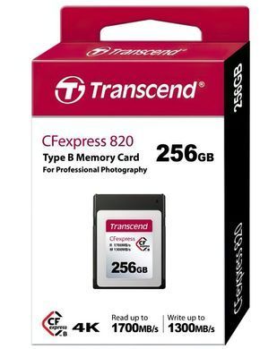 Карта пам'яті Transcend CFexpress 256GB Type B R1700/W1300MB/s (TS256GCFE820) [108910]