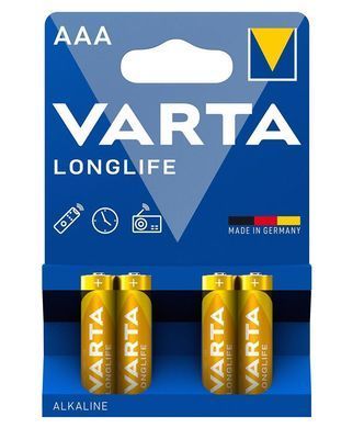 Батарейка Varta Longlife лужна AAA блістер, 4 шт (04103101414) [113351]