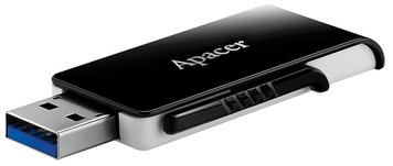 Flash Drive Apacer AH350 64GB USB 3.2 Black (AP64GAH350B-1) [202186]