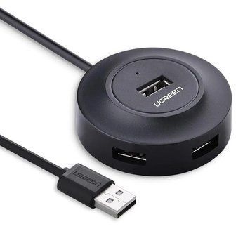 USB-хаб UGREEN USB 2.0 Hub 4 Ports 1m (Black) (UGR-20277) [803346]