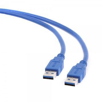 Кабель Maxxter USB3.0 - USB3.0, 0.5м, синій (U-AMAM3-0.5m) [615088]