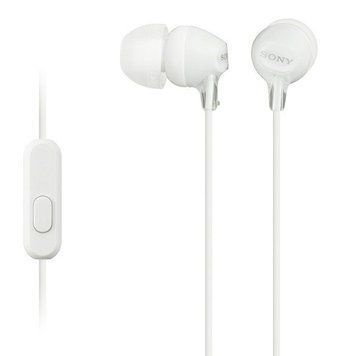 Навушники In-ear Sony MDR-EX15AP 3.5 mini-jack, Mic, Білий (MDREX15APW.CE7) [107280]