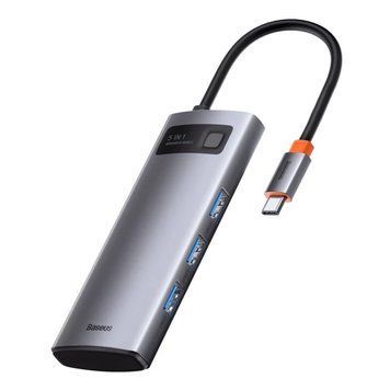 USB-хаб Baseus Metal Gleam Series 5-in-1 Multifunctional （Type-C to HDMI*1+USB3.0*3+PD*1) (CAHUB-CX0G) [802738]