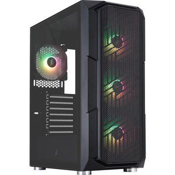 Корпус 1stPlayer Black без БЖ (XF-BK-4F7) [608769]