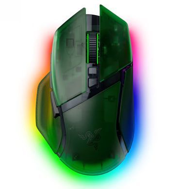 Миша Razer Basilisk V3 Pro 35K, RGB, USB-A/WL/BT, Phantom Green Ed. (RZ01-05240300-R3G1) [113225]