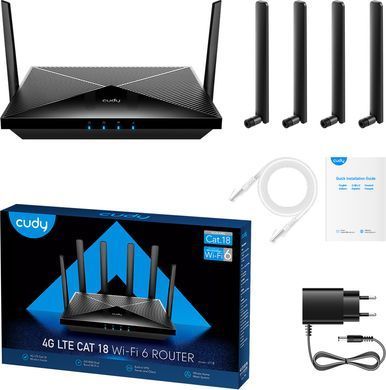 Маршрутизатор Cudy LT18, AX1800 Wi-Fi 6 Mesh 4G Cat18 Gigabit Router (LT18_EU) [41488]