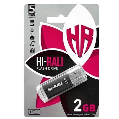 Флеш-накопичувач USB 2GB Hi-Rali Rocket Series Black (HI-2GBRKTBK) [607132]