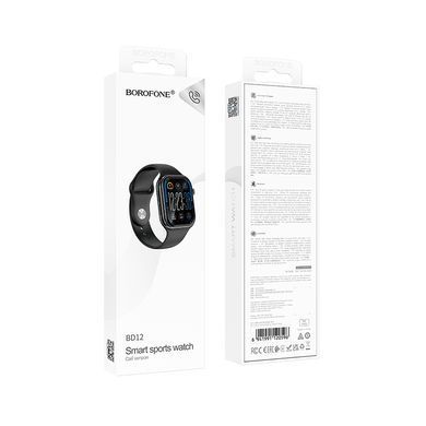 Смарт-годинник BOROFONE BD12 51mm. 190 mAh. IPX4 Smart sports watch (call version) Black (6941991120596) [802705]