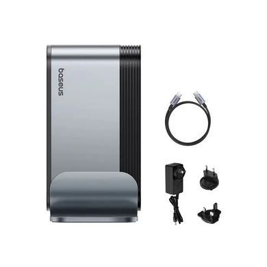 USB-хаб Baseus UnionJoy 17-Port Triple-Display Docking Station Space Grey（USB-C to HDMI4K@60Hz*2+DP4K@60Hz*1+USB3.0*3+USB-C3.0*2+USB2.0*2+PD*1+PC*1+ (B00532304811-00) [805335]
