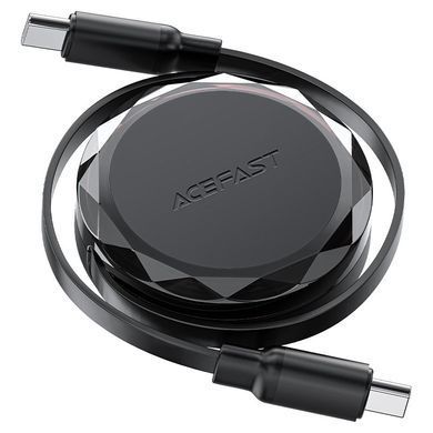 Кабель ACEFAST C13-03 USB-C to USB-C dual retraction charging data cable Black (6974316280132) [803613]