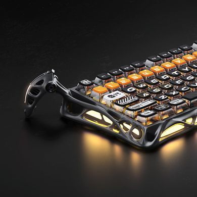 Клавіатура механічна GravaStar Mercury K1 Pro 80keys, GravaStar x Kailh Speedy Mint, BT/WL/USB, CyberFlare (GS_K1_PRO_BO_BLK) [113145]