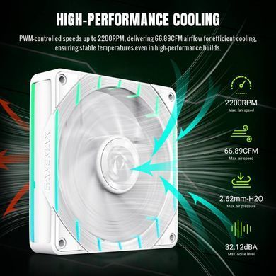 Кулер для корпуса GAMEMAX (Tornado T12 ARGB-W) [304691]