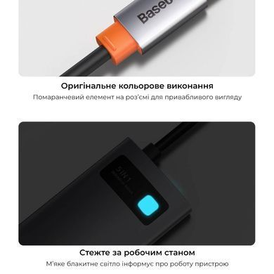 USB-хаб Baseus Metal Gleam Series 5-in-1 Multifunctional （Type-C to HDMI*1+USB3.0*3+PD*1) (CAHUB-CX0G) [802738]