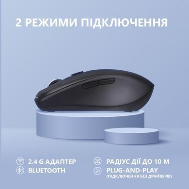 Миша 2E MF225 Silent, WL/BT, чорний (2E-MF225WBK) [104009]