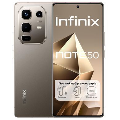 Смартфон Infinix (Note 50 X6858 8/256GB Titanium Grey) [600290]