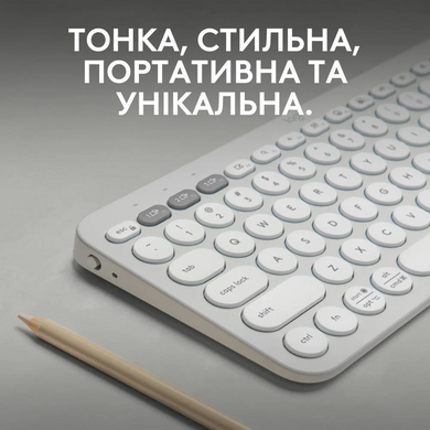 Клавіатура Logitech K380s Pebble Keys 2 Tonal White (L920-011852) [203912]