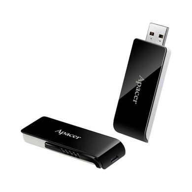 Флеш-накопичувач USB3.2 64GB Apacer AH350 Black (AP64GAH350B-1) [607237]
