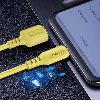 Кабель ColorWay USB - Lightning (M/M), soft silicone, 2.4 А, 1 м, Yellow (CW-CBUL043-Y) [614904]