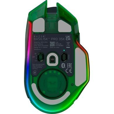 Миша Razer Basilisk V3 Pro 35K, RGB, USB-A/WL/BT, Phantom Green Ed. (RZ01-05240300-R3G1) [113225]