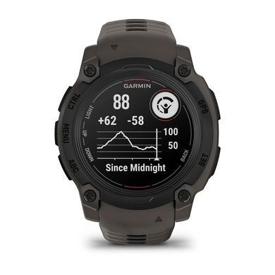 Смарт-годинник Garmin Instinct Crossover AMOLED Tactical Black with Black Silicone (010-03398-42) [619689]