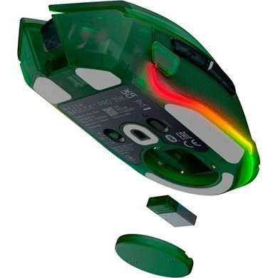 Миша Razer Basilisk V3 Pro 35K, RGB, USB-A/WL/BT, Phantom Green Ed. (RZ01-05240300-R3G1) [113225]