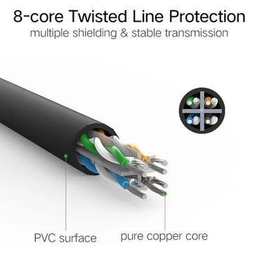 Мережевий кабель UGREEN NW102 Cat 6 U/UTP Lan Flat Cable 5m (Black) (UGR-50176) [803351]