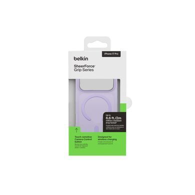 Чохол Belkin для iPhone 17 Pro, Magnetic Protective Grip, Lavender (MSA035HQLV) [111902]