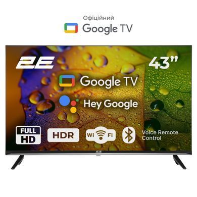 Телевізор 43" 2E LED FHD 60Hz Smart Google TV Black (2E-43A07KF) [102203]