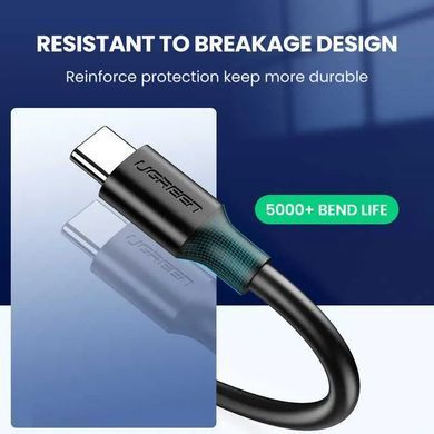 Кабель UGREEN US184 USB 3.0 A Male to Type C Male Cable Nickel Plating 2m (black) (UGR-20884) [805458]