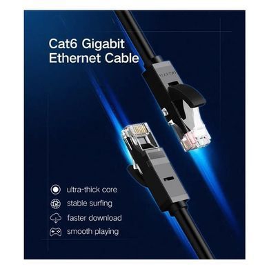 Мережевий кабель UGREEN NW102 Cat 6 U/UTP Lan Flat Cable 5m (Black) (UGR-50176) [803351]