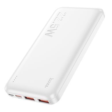 Зовнішній акумулятор HOCO J101 Astute 22.5W fully compatible power bank(10000mAh) White (6931474782489) [806297]